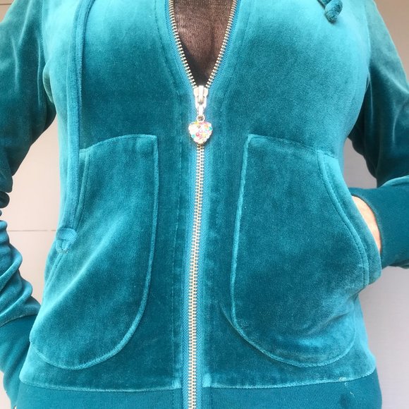 Juicy Couture velour crystal embelished hoodie - Picture 3 of 10